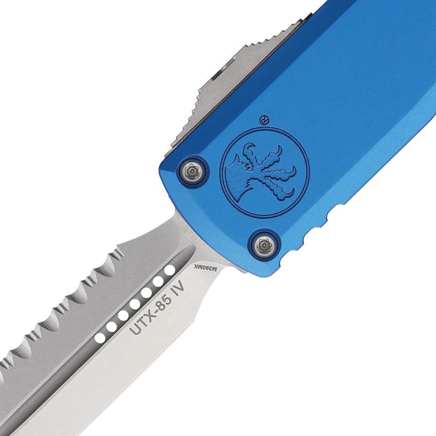 Microtech UTX85 Auto OTF Knife Gen IV DE Blue Handle EDC by Microtech