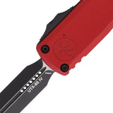 Microtech UTX85 Auto Knife Gen IV OTF 4.5 Inch Closed Red Aluminum Handle M390 Dagger EDC Premium Tactical by Microtech