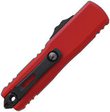 Microtech UTX85 Auto Knife Gen IV OTF 4.5 Inch Closed Red Aluminum Handle M390 Dagger EDC Premium Tactical by Microtech