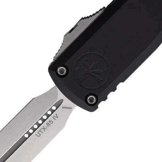 Microtech UTX 85 Auto OTF Knife Gen IV with Dagger Blade M390MK Satin Finish for Knife Enthusiasts by Microtech