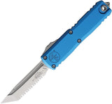 Microtech Auto UTX-85 Gen IV OTF Knife Automatic Opening Bohler M390 Blade Blue Aluminum Handle For EDC Enthusiasts by Microtech