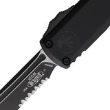 Microtech UTX-85 Auto OTF Knife GenIV M390 Blade Black Aluminum Handle Serrated Glass Breaker For EDC Enthusiasts by Microtech