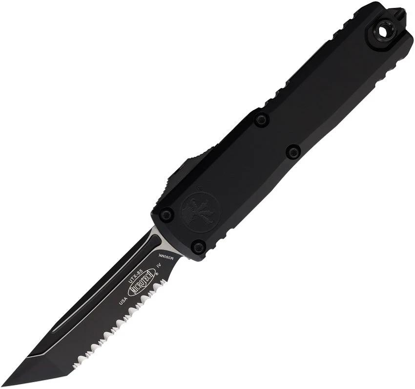 Microtech Auto UTX 85 OTF Knife Gen IV Two Tone M390 Blade Glass Breaker Aluminum Handle For Collectors