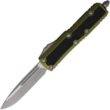 Microtech Auto Daytona SE OTF Knife for Tactical Pros with Apocalyptic Finish 3.13 Inch Blade OD Green Handle by Microtech