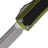 Microtech Auto Daytona SE OTF Knife for Tactical Pros with Apocalyptic Finish 3.13 Inch Blade OD Green Handle by Microtech