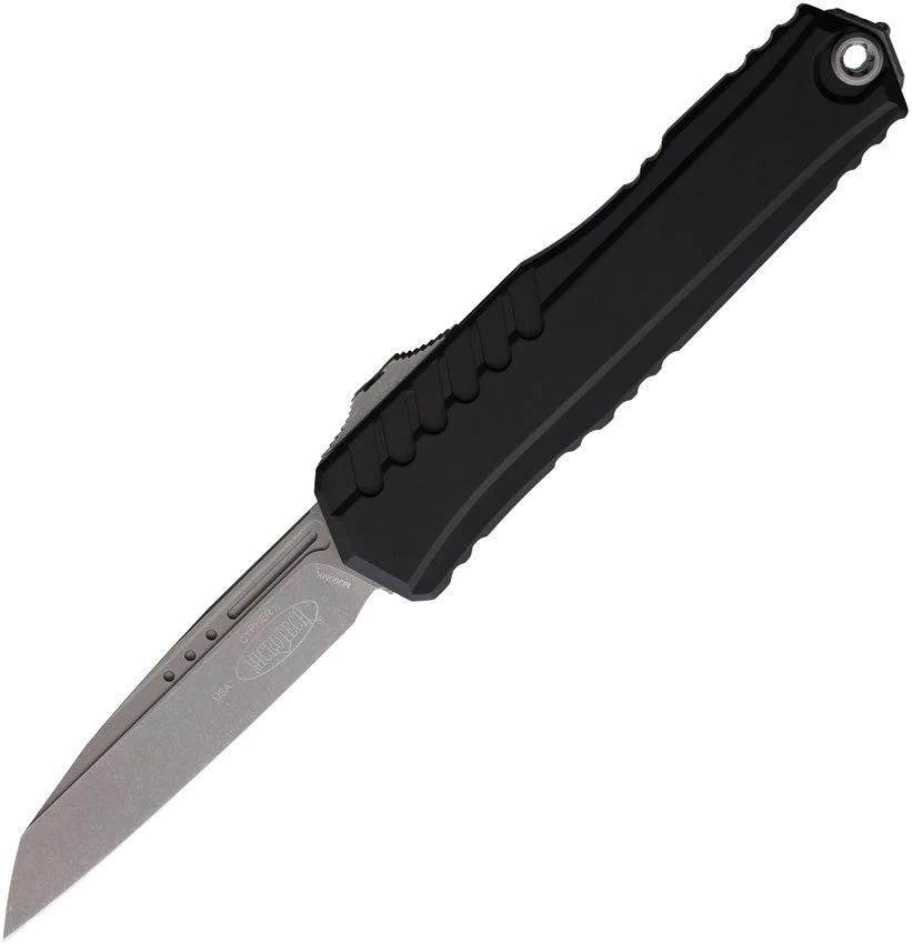 Microtech Auto Cypher II OTF Knife 124110AP Apocalyptic Finish Wharncliffe Blade For Tactical EDC by Microtech
