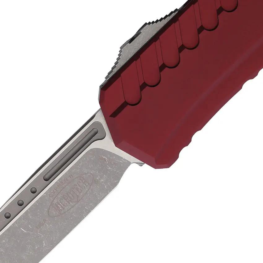 Microtech Auto Cypher II OTF Knife Automatic Opening Merlot Aluminum Handle Elite EDC Enthusiasts by Microtech