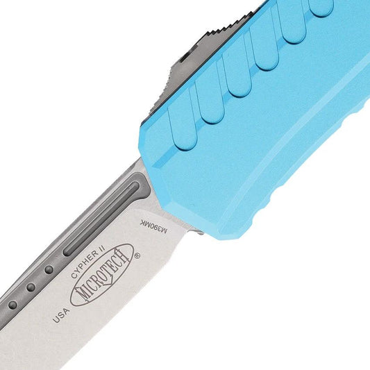 Microtech Cypher II OTF Auto Turquoise Handle EDC by Microtech