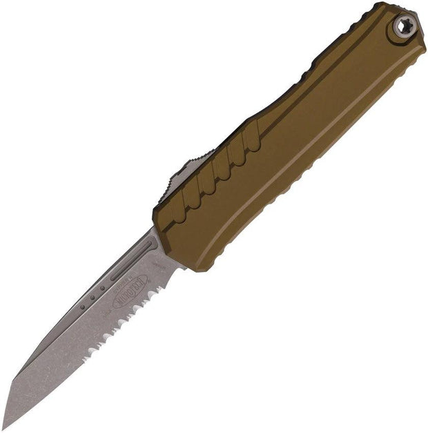 Microtech Auto Cypher II OTF Knife With Partially Serrated Wharncliffe Blade For Elite Tactical Enthusiasts by Microtech