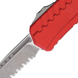 Microtech Auto Cypher II OTF Knife Automatic Opening Premium Red Aluminum Handle M390 Wharncliffe For EDC Enthusiasts by Microtech