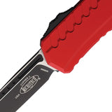 Microtech Auto Cypher II OTF Red Aluminum Handle Tactical Knife With Glass Breaker For Tactical Enthusiasts by Microtech