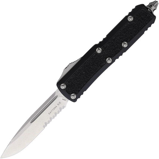 Microtech Auto Daytona SE OTF Knife Automatic Open 3.13 Inch Serrated Stonewash Blade EDC