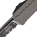 Microtech Auto Cypher II OTF Knife Premium M390 Wharncliffe Blade Partially Serrated Aluminum Handle Glass Breaker EDC by Microtech