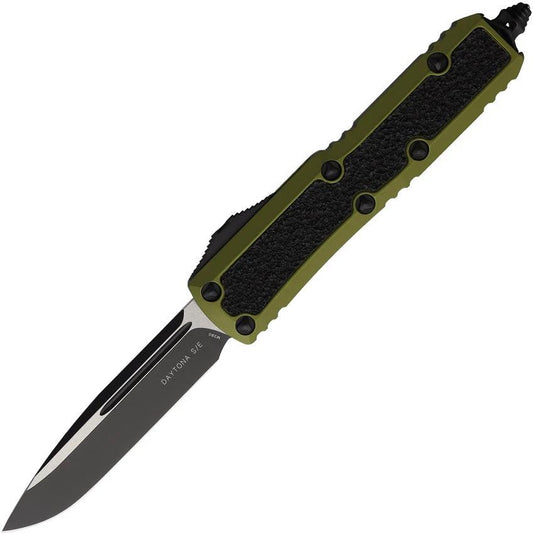 Microtech Auto Daytona SE OTF OD Knife Automatic Opening For EDC Enthusiasts With Glass Breaker And Lanyard by Microtech