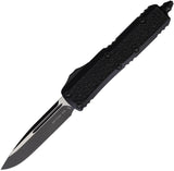Microtech Auto Daytona OTF Tactical Knife Automatic Opening Elite Blade 2Tone Black Aluminum Handle For Enthusiasts