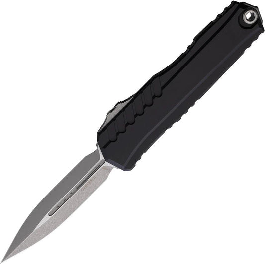 Microtech Auto Cypher II OTF Knife Automatic Opening Elite Double Edge Blade Apocalyptic Finish For Tactical Enthusiasts