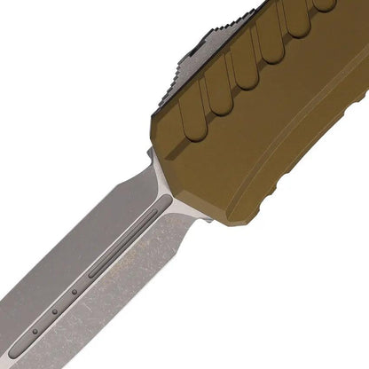 Microtech Auto Cypher II D/E AP OD Automatic Dagger Knife With 3.5 Inch Apocalyptic M390 Blade For Tactical Enthusiasts by Microtech
