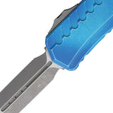 Microtech Auto Cypher II OTF Automatic Knife Marbled Aluminum Handle Apocalyptic M390 Dagger For Tactical Enthusiasts by Microtech