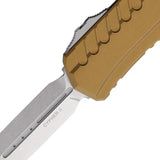 Microtech Auto Cypher II DE OTF Tan Knife Automatic Opening For EDC Enthusiasts Premium 3.5in Dagger Blade 5in Closed by Microtech