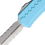 Microtech Cypher II Auto Knife Turquoise Aluminum Handle 3.5 Inch Dagger Blade M390 Elite For EDC Enthusiasts by Microtech