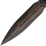 Microtech Auto Cypher II OTF Knife With Coppermai Damascus Dagger Blade 5in Closed Glass Breaker For Collectors by Microtech