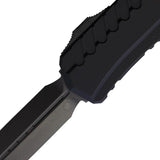 Microtech Auto Cypher II Double Edge OTF Knife Black DLC Coated M390MK For EDC Enthusiasts by Microtech