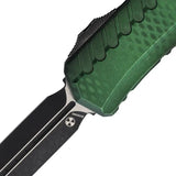Microtech Auto Cypher II DE OTF Knife For EDC Enthusiasts Green Aluminum Handle M390 Blade Glass Breaker by Microtech