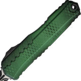 Microtech Auto Cypher II DE OTF Knife For EDC Enthusiasts Green Aluminum Handle M390 Blade Glass Breaker by Microtech