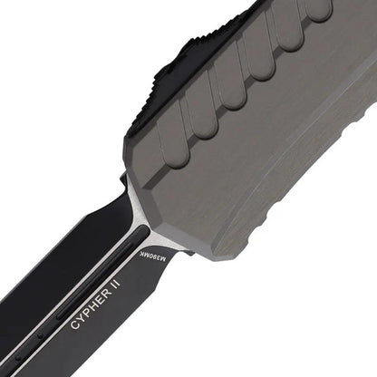 Microtech Auto Cypher II Dual Edge OTF Knife Natural Handle 3.5 Inch M390 Dagger Blade For EDC Enthusiasts by Microtech