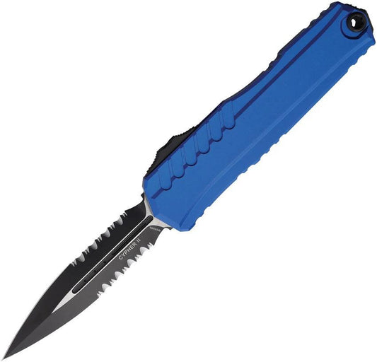 Microtech Auto Cypher II DE OTF Knife Blue For Collectors And EDC Enthusiasts Premium Rapid Deployment And Durability by Microtech