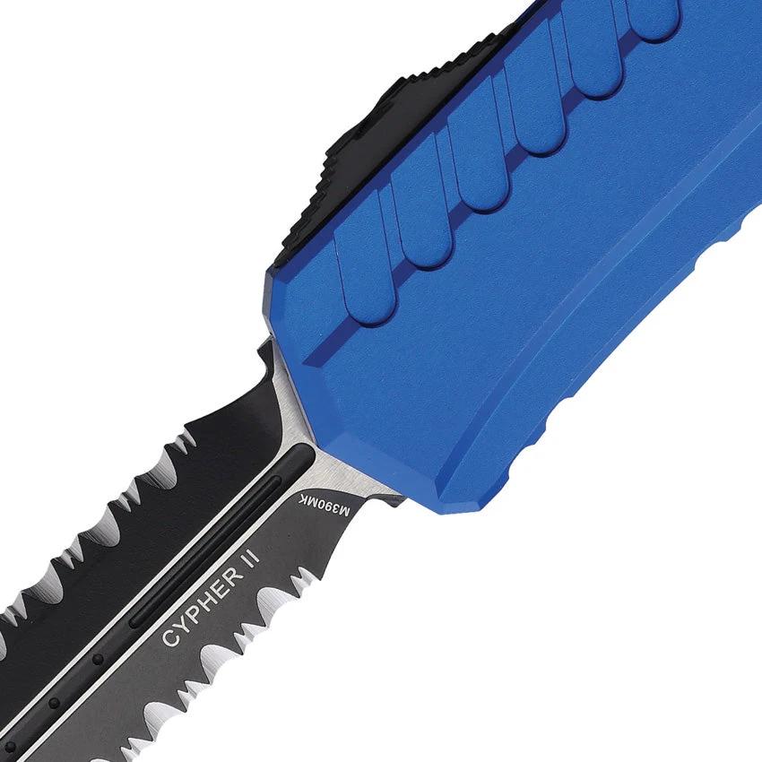 Microtech Auto Cypher II DE OTF Knife Blue For Collectors And EDC Enthusiasts Premium Rapid Deployment And Durability by Microtech