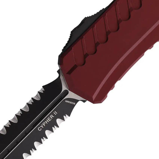 Microtech Auto Cypher II DE OTF Knife For EDC Enthusiasts With Automatic Opening 3.5 Inch Dagger Blade M390 by Microtech