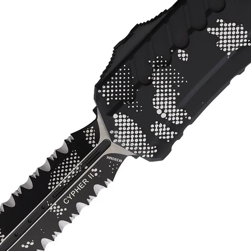 Microtech Auto Cypher II D E OTF Knife Pixel Camouflage Blade Aluminum Handle For Tactical EDC Enthusiasts by Microtech