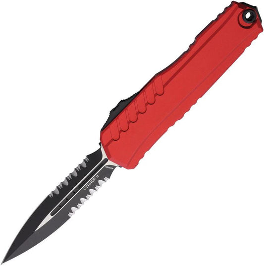 Microtech Auto Cypher II Double Edge OTF Knife Red For Pros by Microtech