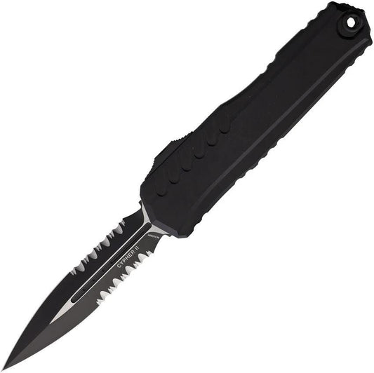 Microtech Auto Cypher II D E OTF Knife Tactical Auto Opening 5 Inch Closed 3.5 Inch Blade Glass Breaker For Pros