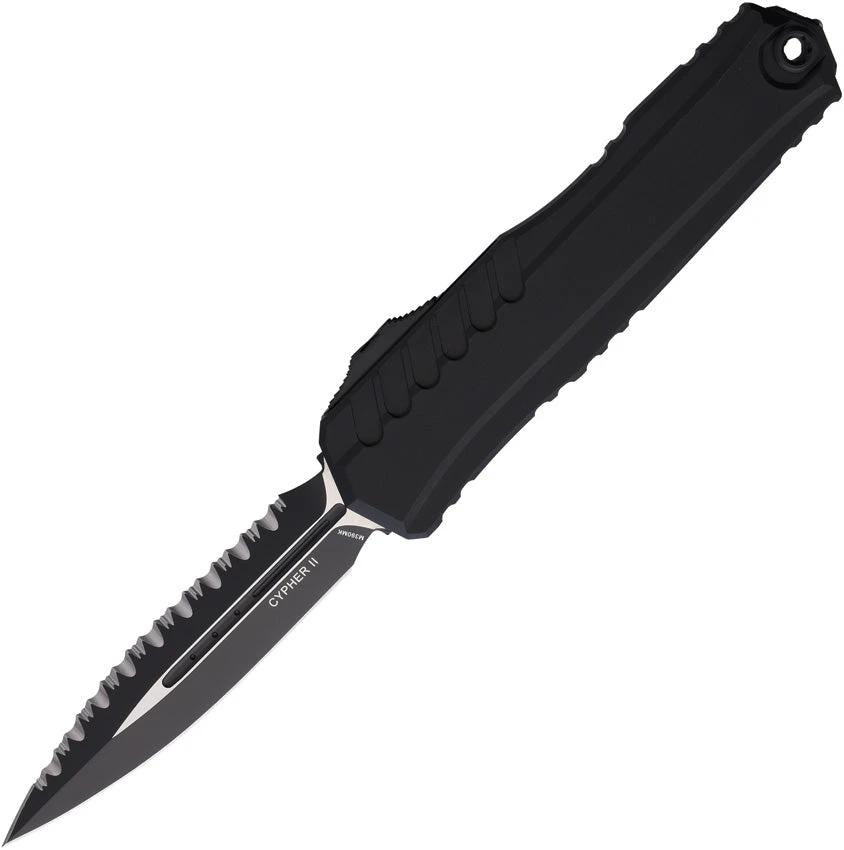 Microtech Auto Cypher II OTF Tactical Knife Elite Auto Opening 5in Closed 3.5in M390 Dagger Blade G10 Grip For Pros by Microtech