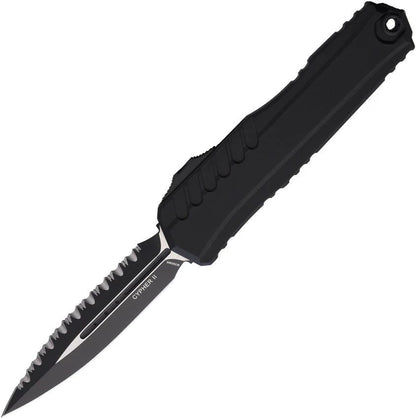 Microtech Auto Cypher II OTF Tactical Knife Elite Auto Opening 5in Closed 3.5in M390 Dagger Blade G10 Grip For Pros by Microtech