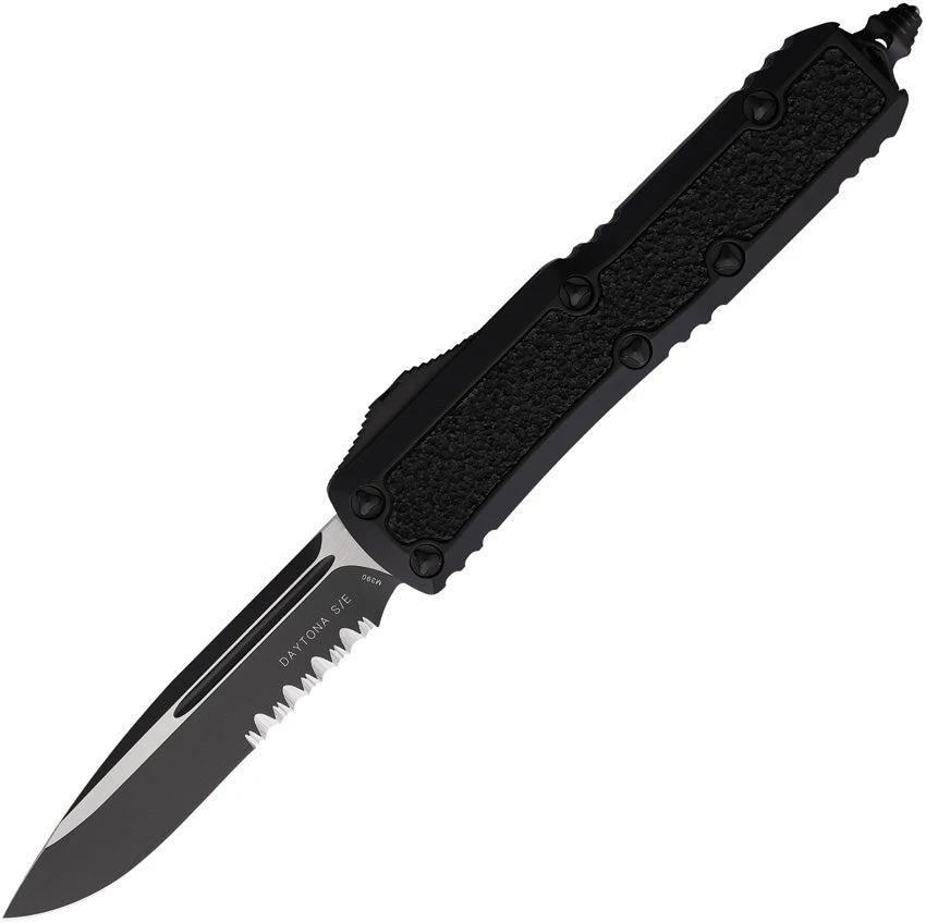 Microtech Daytona Auto OTF Knife Premium Partially Serrated Two Tone Blade Glass Breaker For EDC Enthusiasts by Microtech