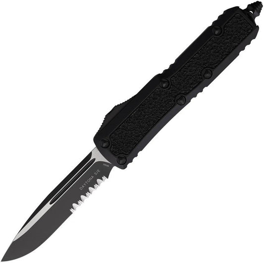 Microtech Daytona Auto OTF Knife Premium Partially Serrated Two Tone Blade Glass Breaker For EDC Enthusiasts by Microtech