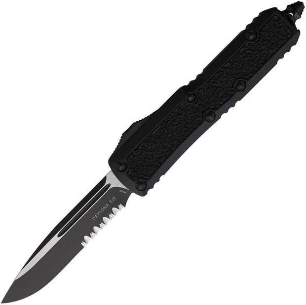 Microtech Daytona Auto OTF Knife Premium Partially Serrated Two Tone Blade Glass Breaker For EDC Enthusiasts by Microtech