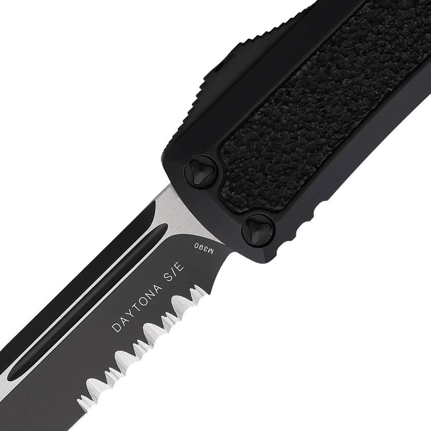 Microtech Daytona Auto OTF Knife Premium Partially Serrated Two Tone Blade Glass Breaker For EDC Enthusiasts by Microtech