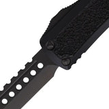 Microtech Auto Daytona Hellhound OTF Knife 3 Inch Blade Black DLC Glass Breaker Tactical EDC Enthusiasts by Microtech
