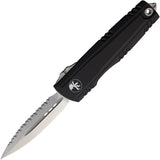 Microtech Auto Luminary D E Knife Automatic Opening Stonewash M390 Serrated Blade Tactical EDC by Microtech