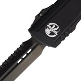 Microtech Auto Luminary DE FS DLC For EDC Enthusiasts Automatic Opening 3.5 Inch Serrated M390MK Blade Tritium Button by Microtech