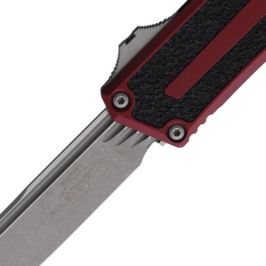 Microtech Auto Scarab II OTF Gen III 1278-10APMR Automatic Knife with Merlot Aluminum Handle for EDC Enthusiasts by Microtech