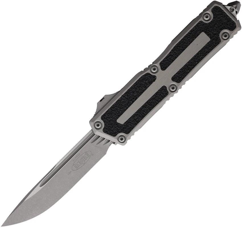 Microtech Scarab II Auto OTF Knife 3.9 Inch Blade Apocalyptic Finish Aluminum Handle Glass Breaker Elite EDC Tactical by Microtech