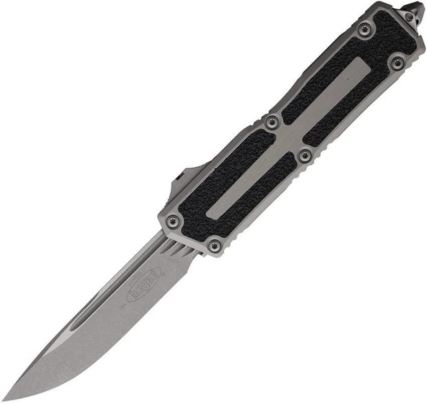Microtech Scarab II Auto OTF Knife 3.9 Inch Blade Apocalyptic Finish Aluminum Handle Glass Breaker Elite EDC Tactical by Microtech