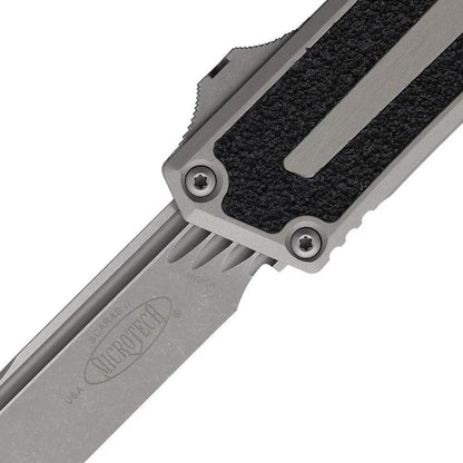 Microtech Scarab II Auto OTF Knife 3.9 Inch Blade Apocalyptic Finish Aluminum Handle Glass Breaker Elite EDC Tactical by Microtech