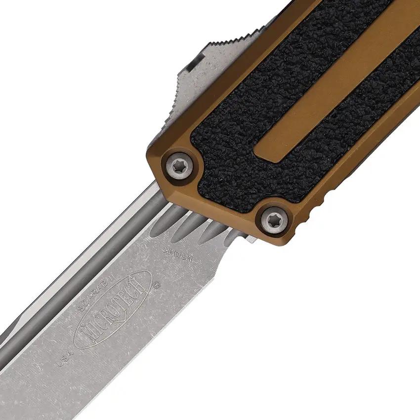 Microtech Auto Scarab II OTF Knife Gen III 1278-10APTA Automatic Opening, Apocalyptic M390, For Tactical Enthusiasts by Microtech