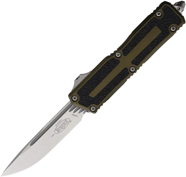 Microtech Scarab II Auto OTF Knife Gen III 1278-10OD Glass Breaker M390 Blade For Tactical Enthusiasts
